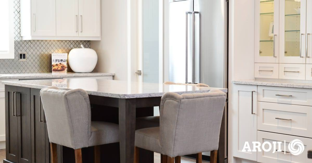 Rectangular White Marble-top Table With Wooden Base